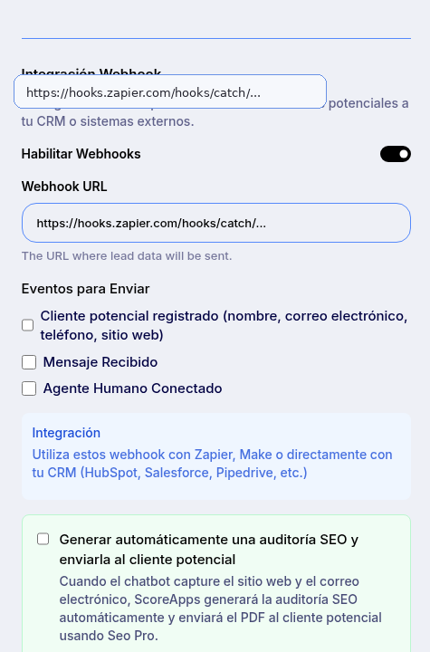 Option to automatically generate SEO audits from an AI agent