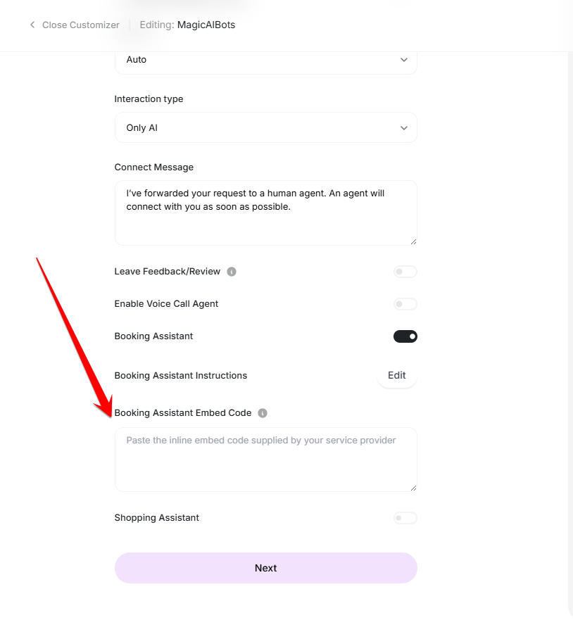 Código embed de Calendly