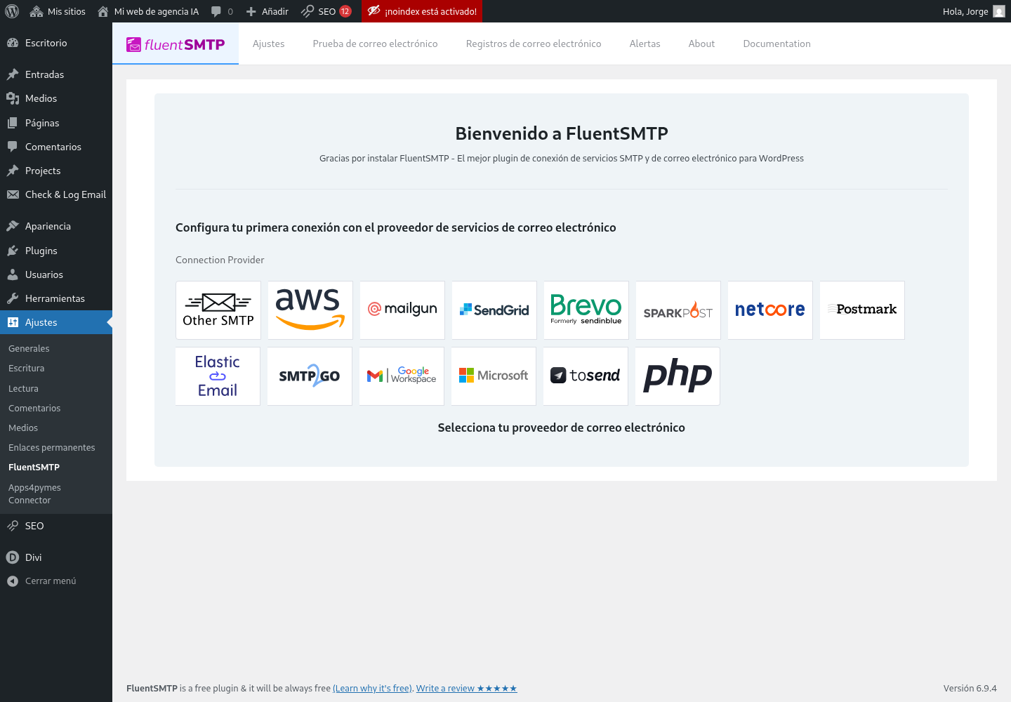 FluentSMTP connection providers