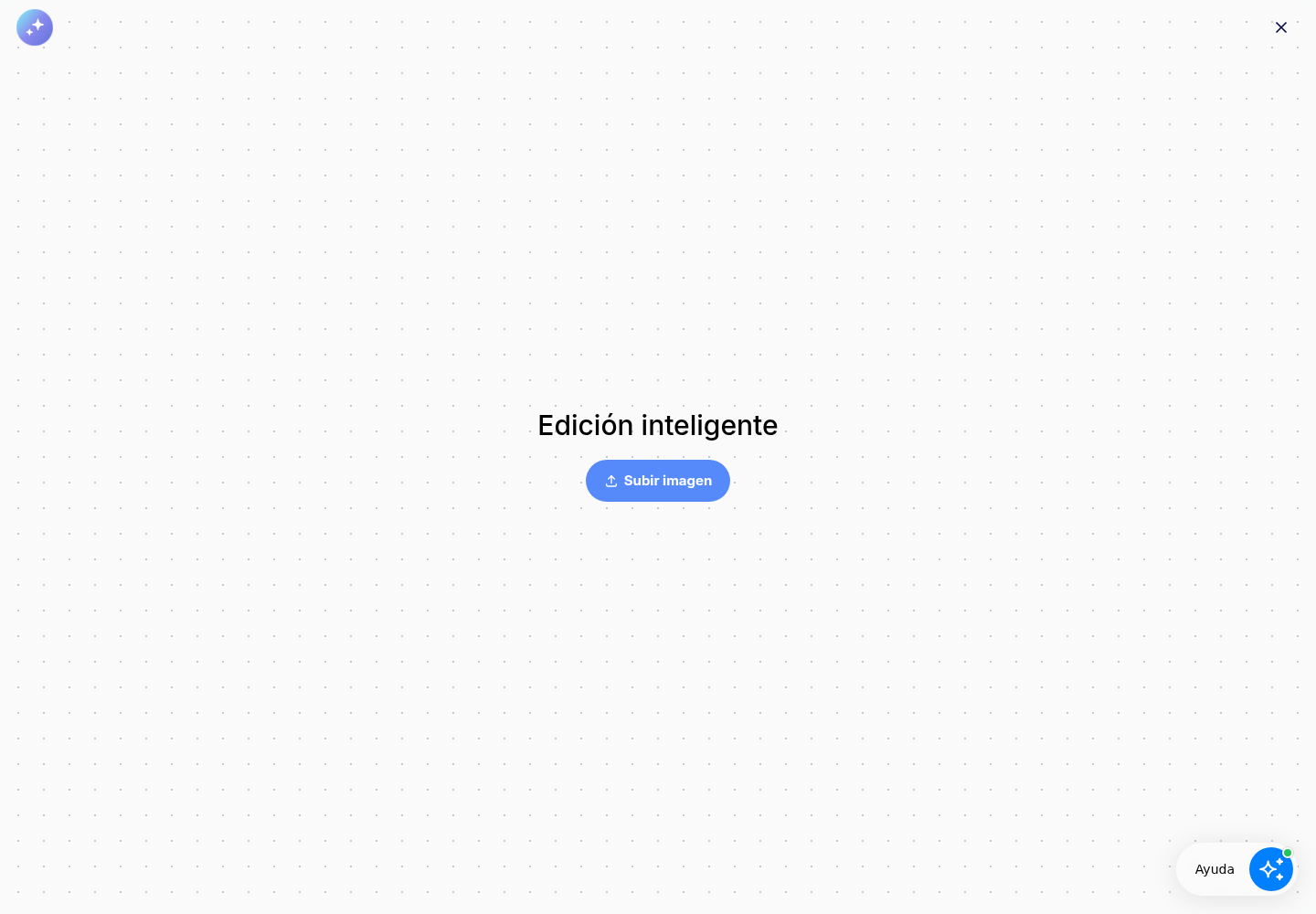 Smart Edit upload screen for AI image editing.